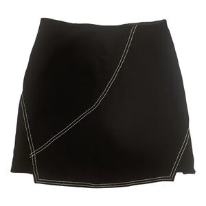Moschino Black Mini Skirt with White Accents